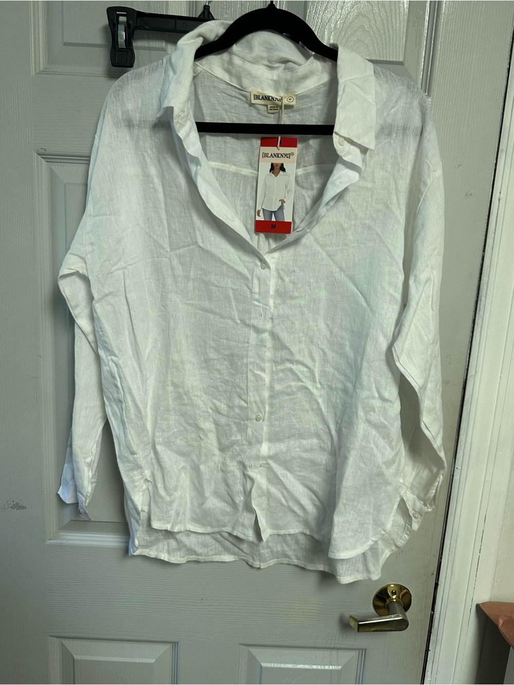 Blanknoir White Women’s Button-Up Shirt